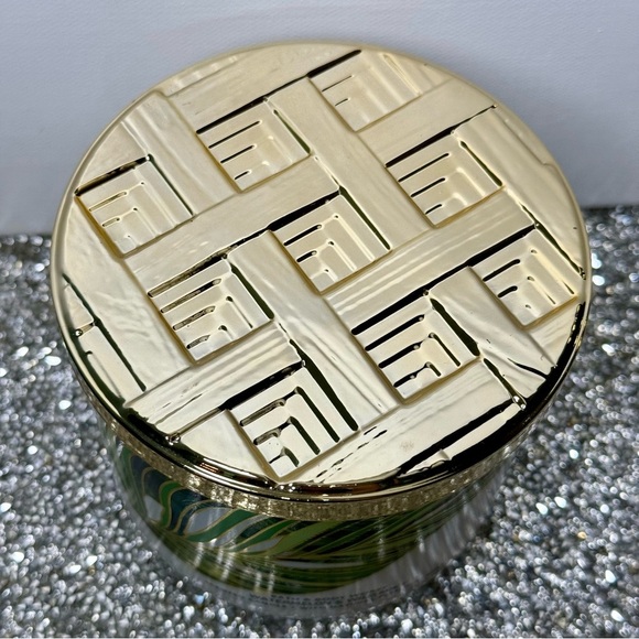 Bath and Body Works 3 Wick Candle Watermelon & Wild Mint Limited Edition NWT - Picture 3 of 6